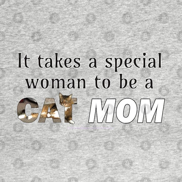 It takes a special woman to be a cat mom - Somali abyssinian cat long hair cross oil painting word art by DawnDesignsWordArt